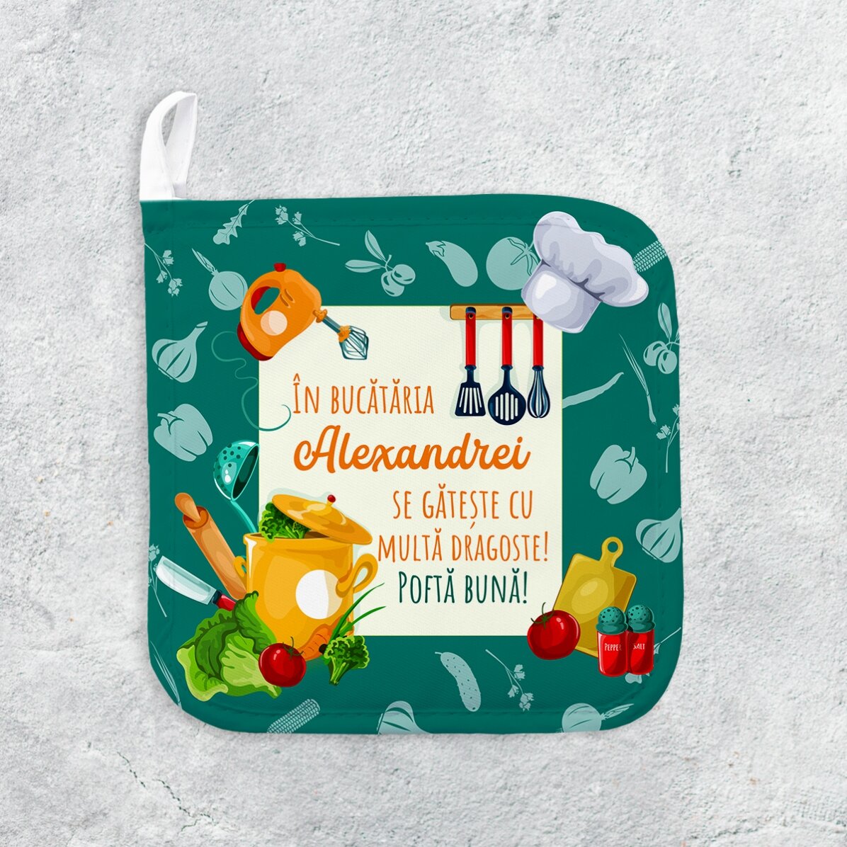 Sous-verre personnalisé avec inscription - Dans la cuisine