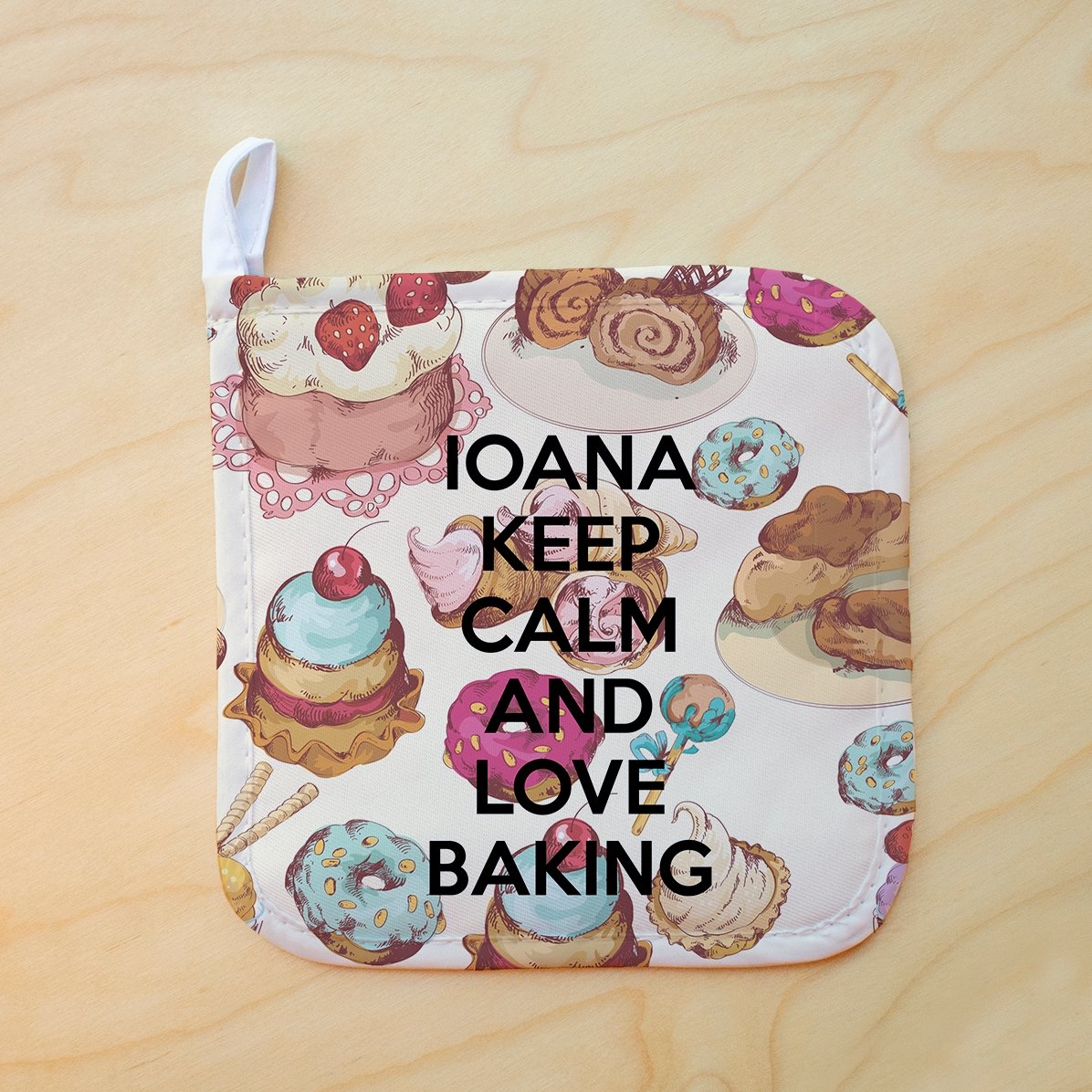 Sous-verre personnalisé pour casserole chaude avec inscription - Keep Calm