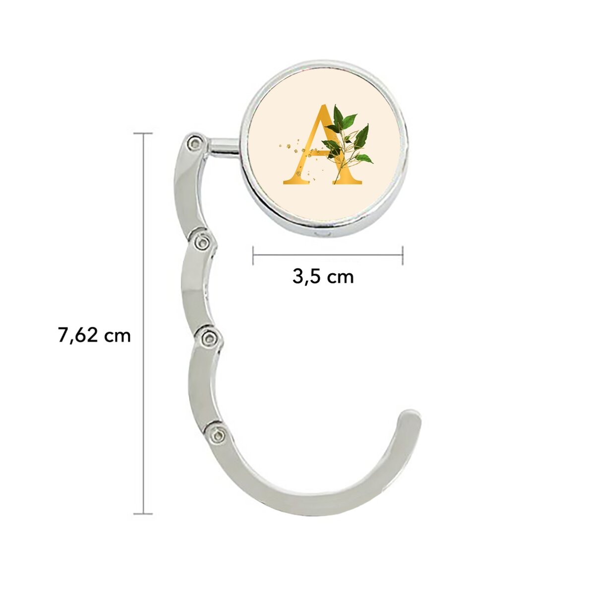 Porte-sac de table personnalisé avec une initiale - Floral Gold
