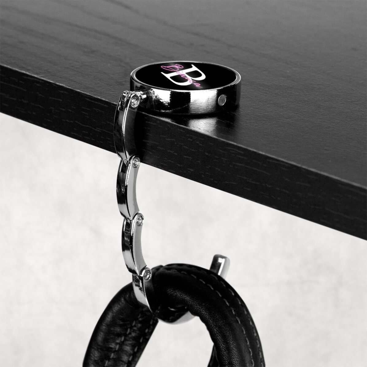 Porte-sac de table personnalisé avec un prénom et une initiale