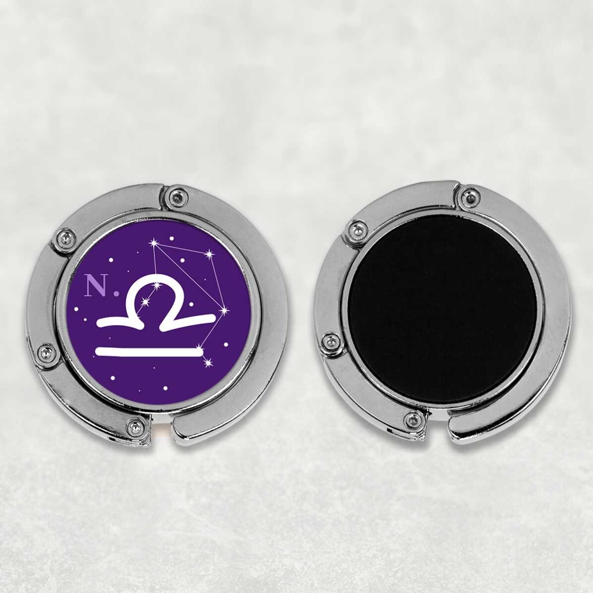 Support pour sac de table personnalisé avec inscription - Signe du zodiaque : Balance