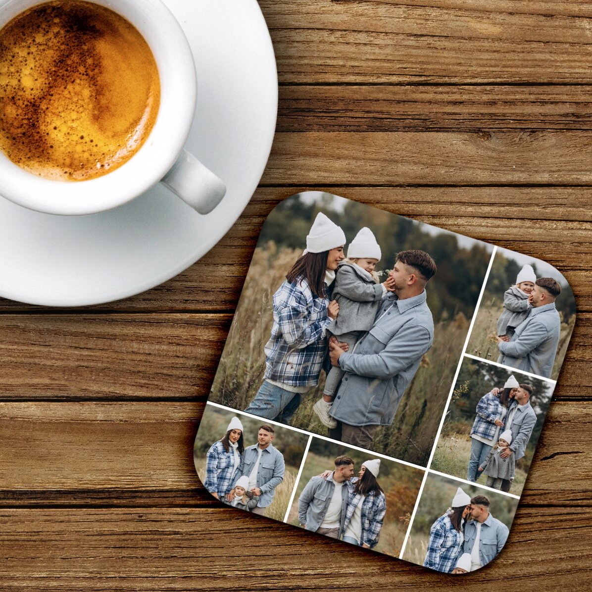 Porte-verre personnalisé avec 6 photos