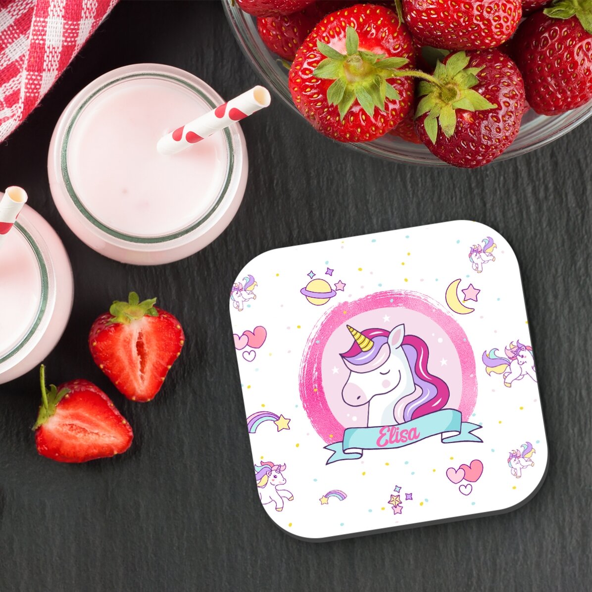 Porte-verre personnalisé avec un message pour les petites filles