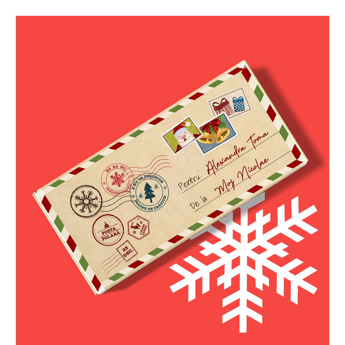 La tablette de chocolat personnalisée de Saint-Nicolas