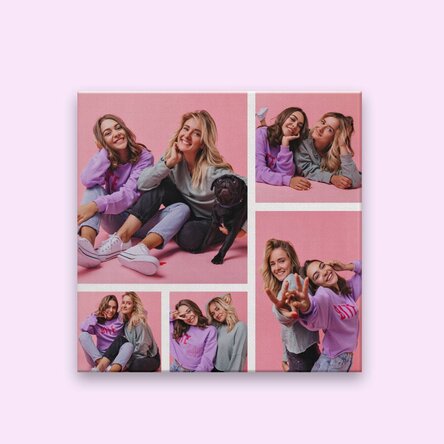 Personalised canvas painting with 5 photos