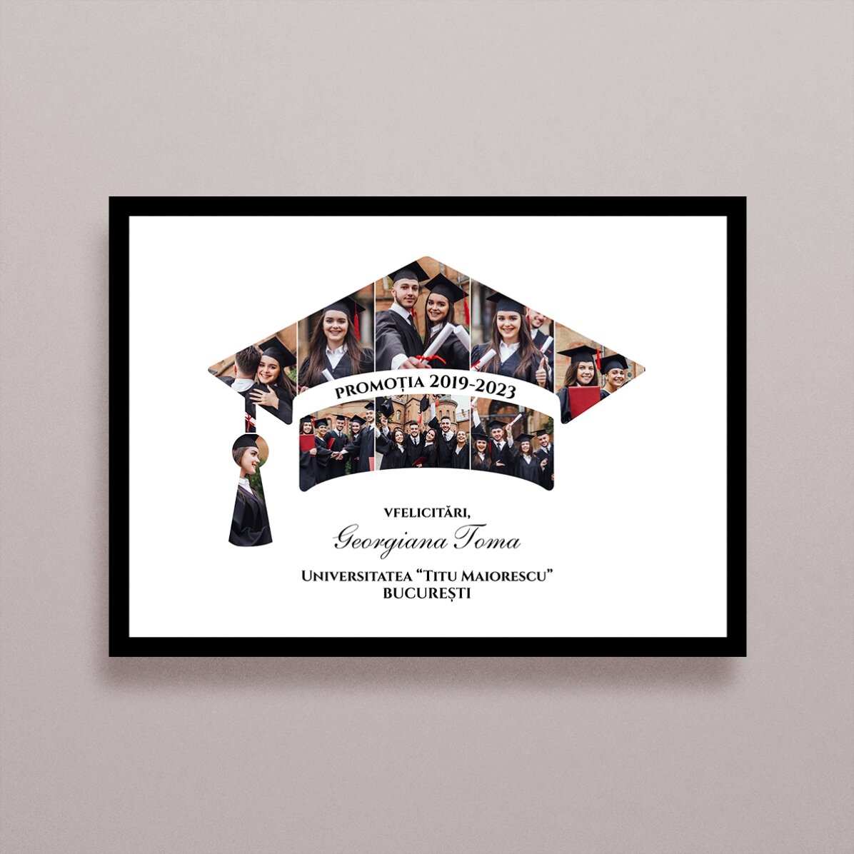 Tableau paysage personnalisé avec photos et texte - Remise des diplômes