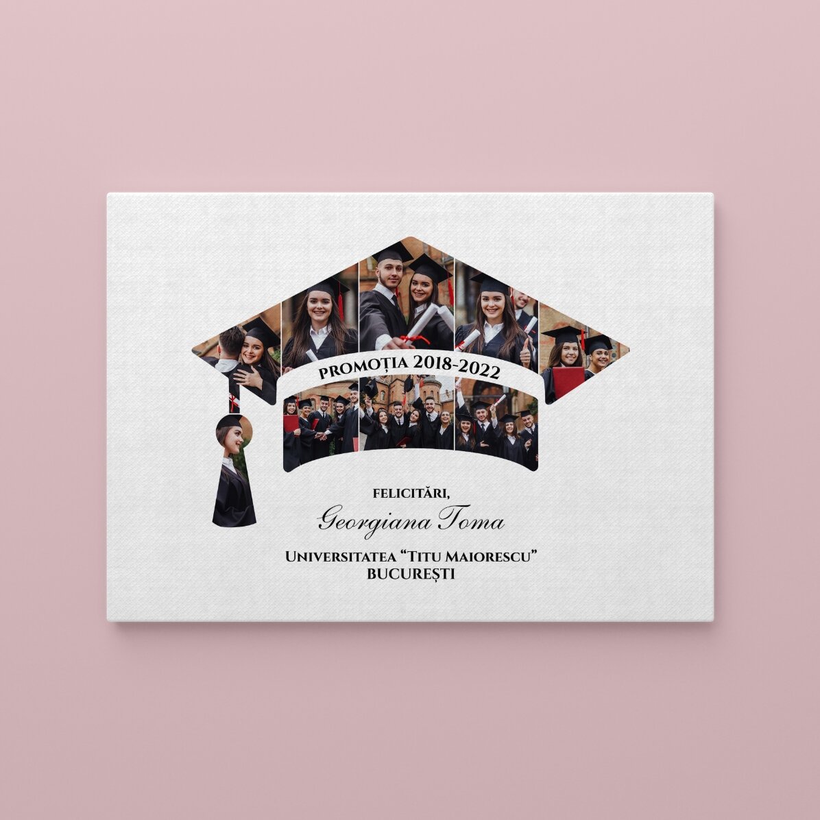 Tableau paysage personnalisé avec photos et texte - Remise des diplômes
