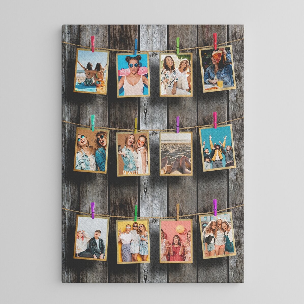 Tableau personnalisé avec 12 photos à encadrer
