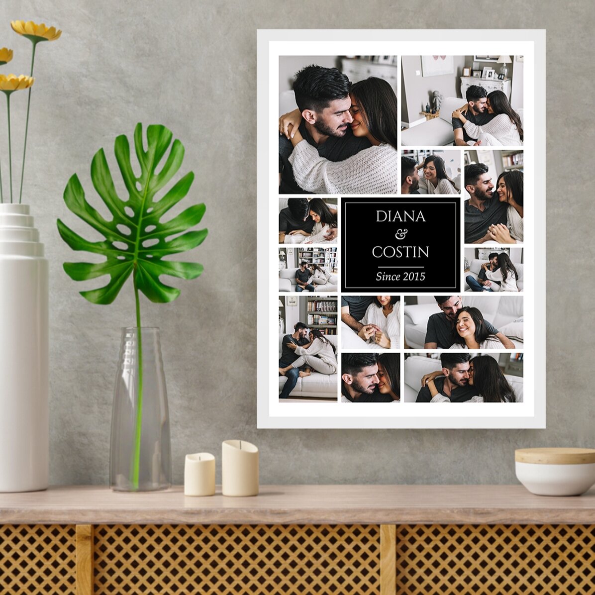 Tableau personnalisé avec 12 photos