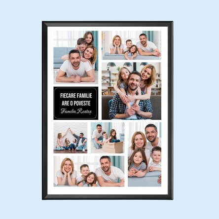 Tableau personnalisé avec 7 photos de famille