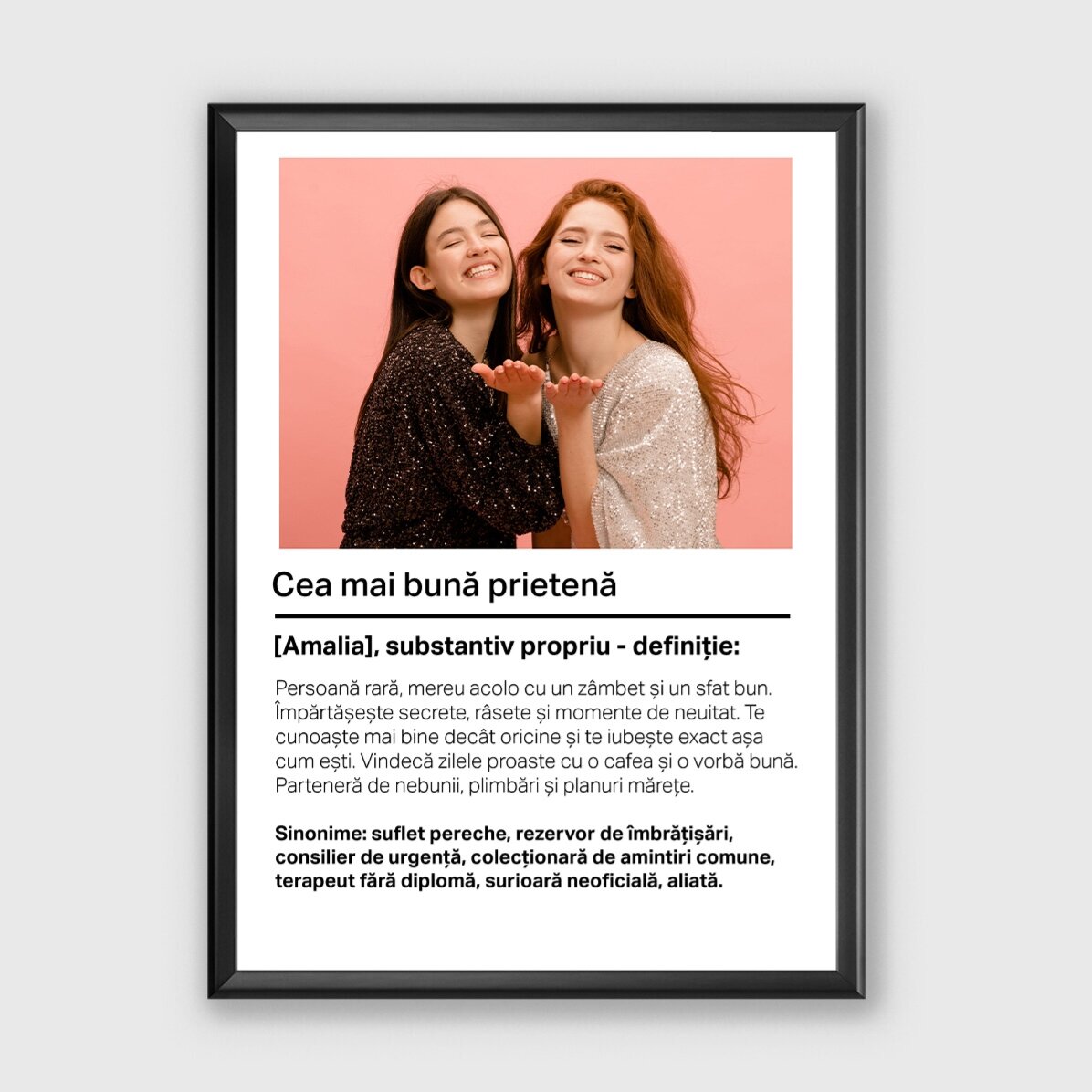 Tableau personnalisé avec une photo et un texte - Définition