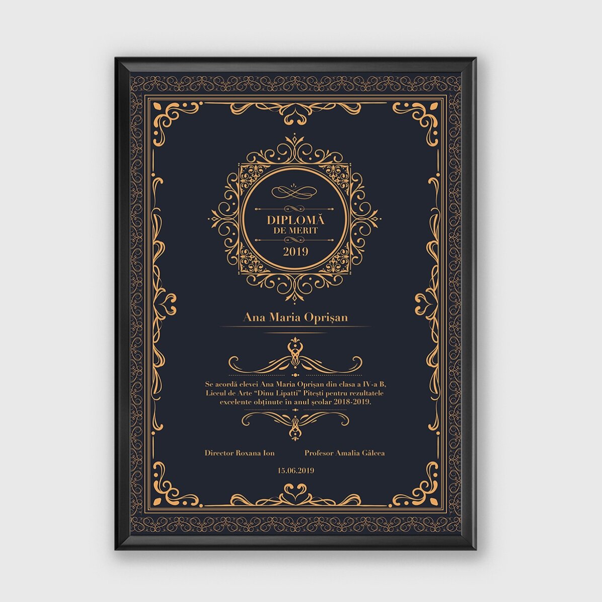 Tableau personnalisé - Diplôme