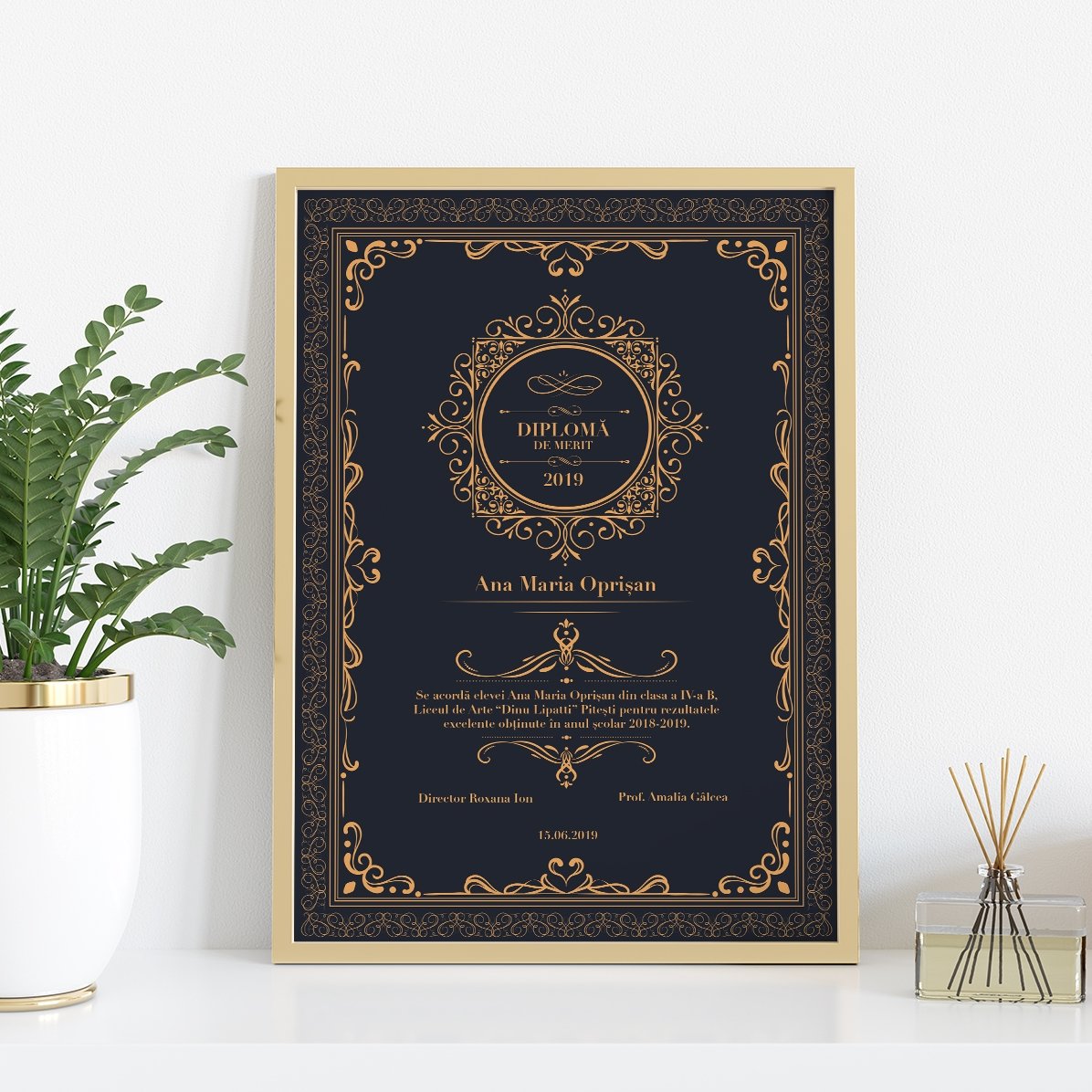 Tableau personnalisé - Diplôme
