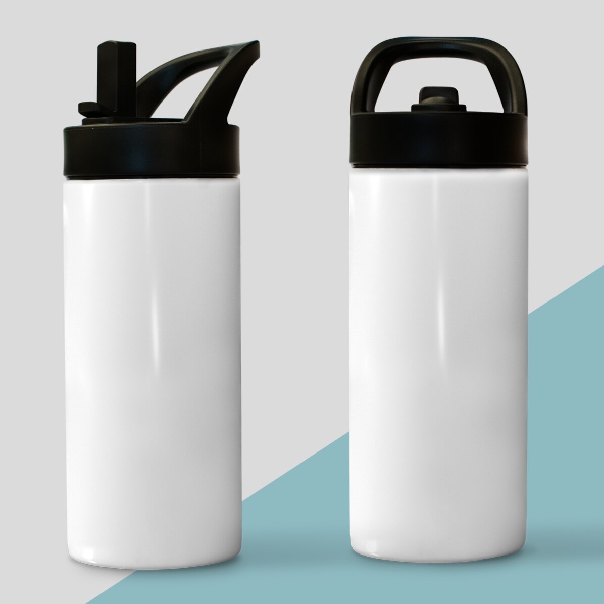 Thermos avec poignée et paille, personnalisé avec votre motif