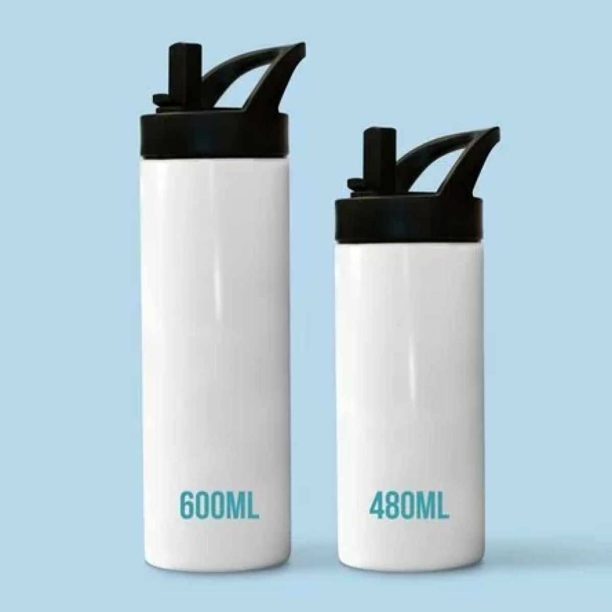 Thermos with handle and straw personalised with name - Coloured pencils