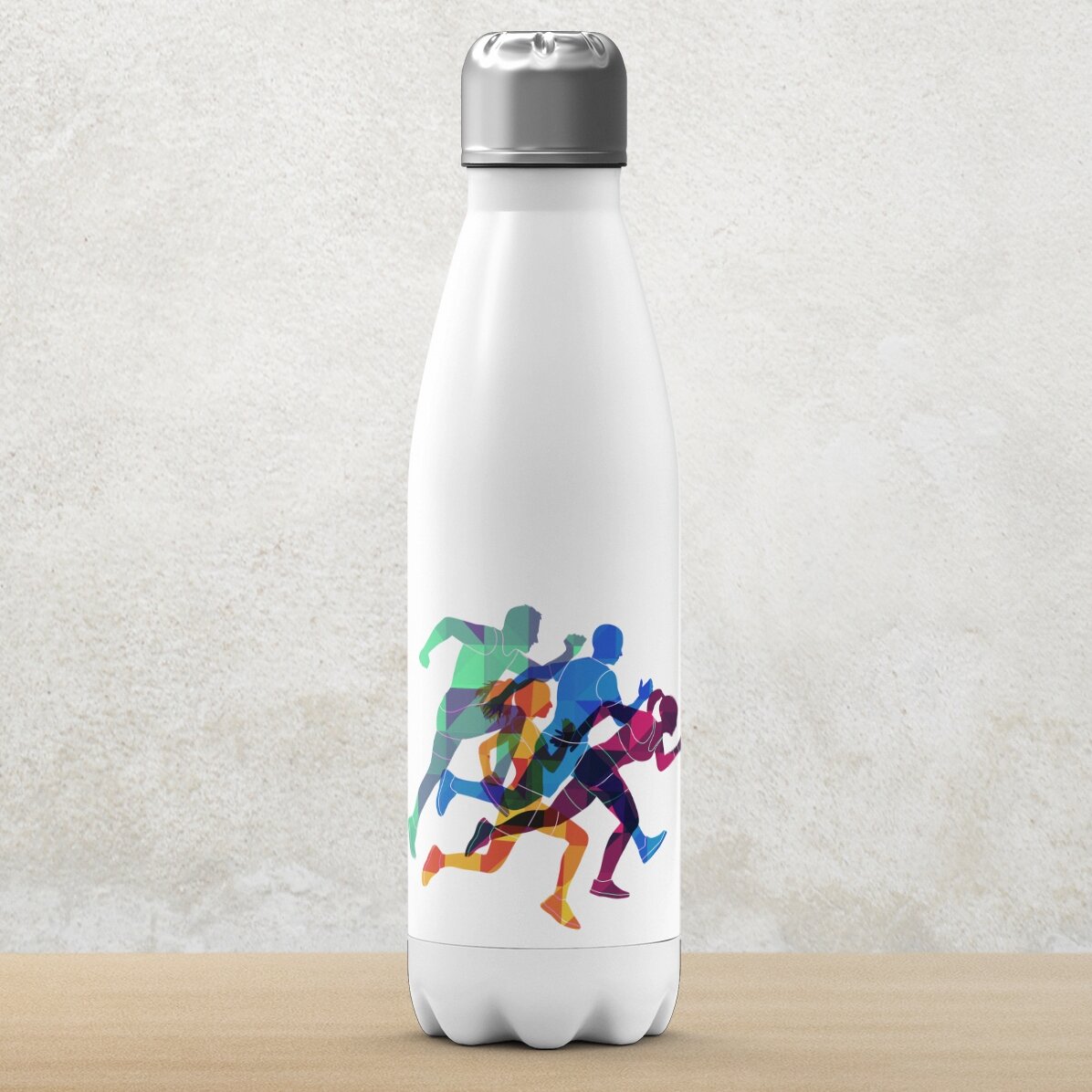 Thermos à base blanche personnalisé avec un prénom - Runner
