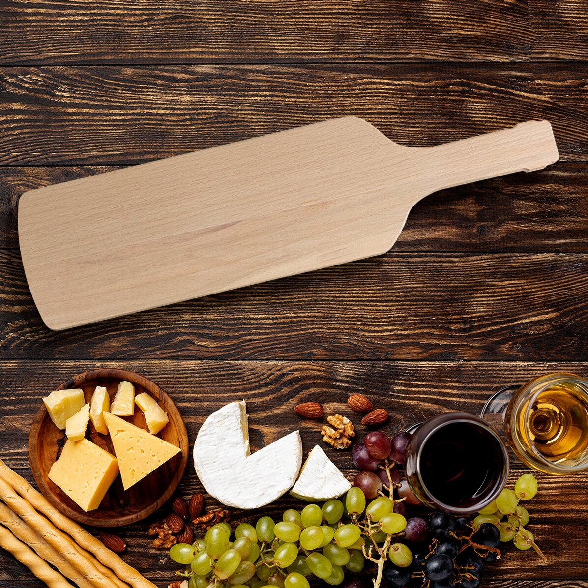 Planche à découper le fromage en forme de bouteille personnalisé - Chefs légendaires