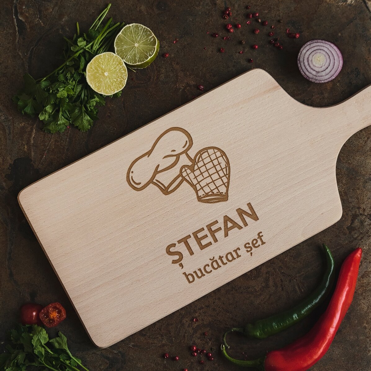 Planche à découper personnalisée - Chef cuisinier