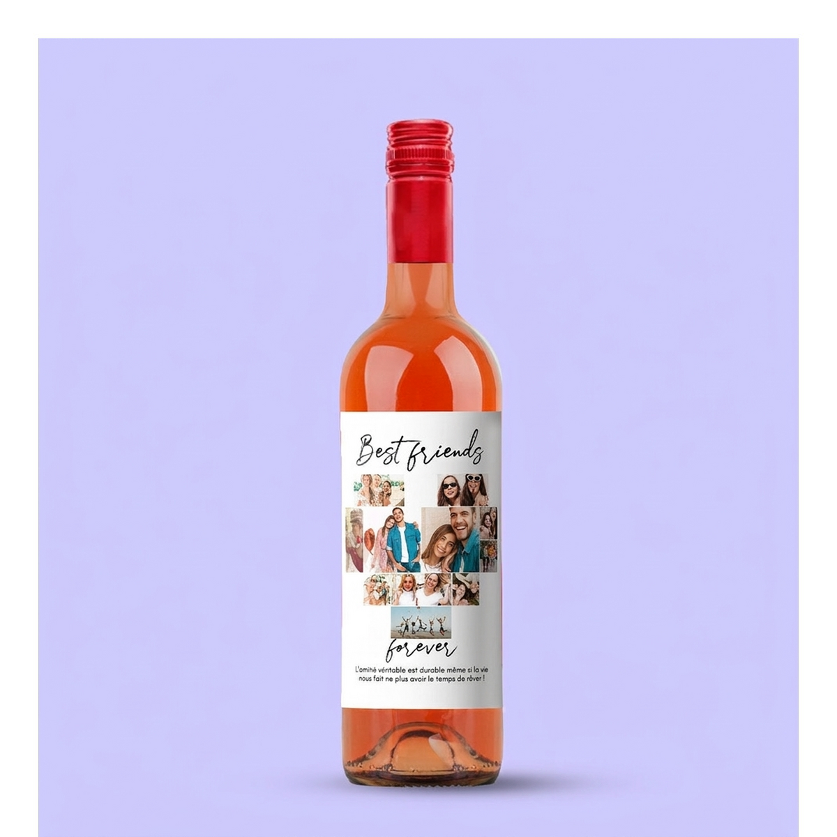 Vins personnalisés avec des photos et du texte