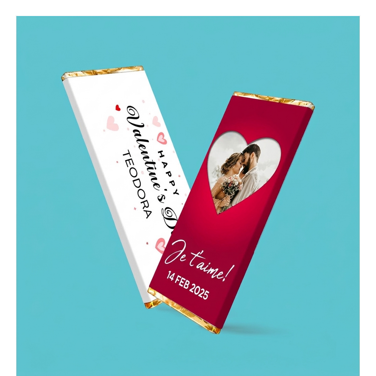 Mini-tablettes de chocolat personnalisées