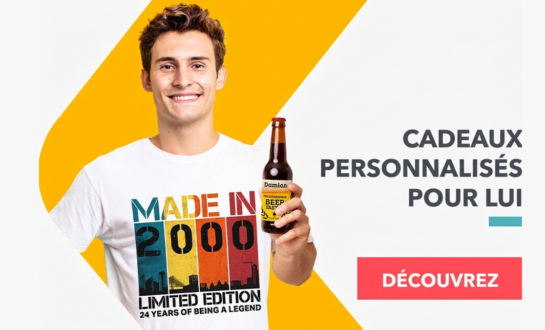 Cadeaux personnalisés pour lui
