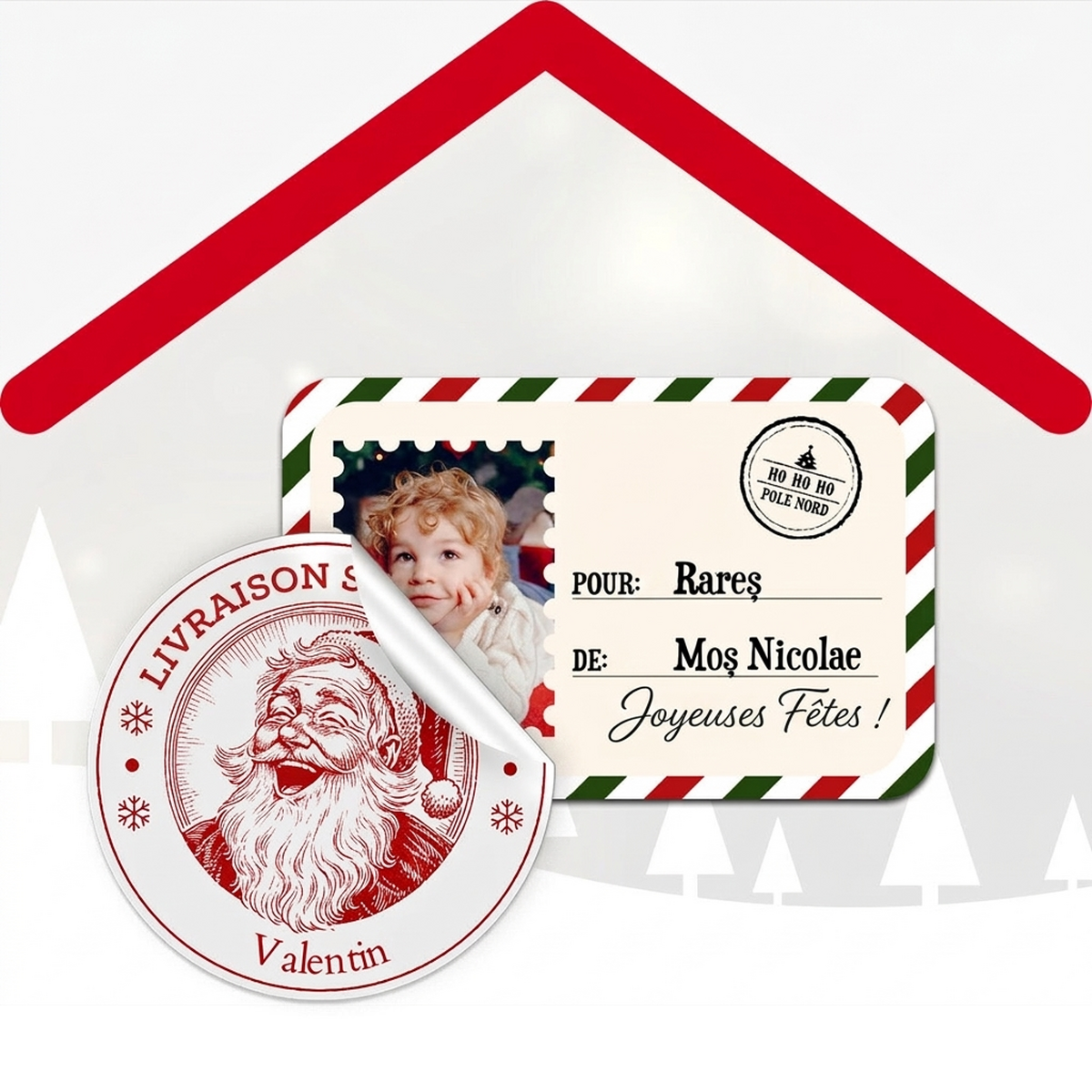 Autocollants et étiquettes autocollantes personnalisées pour Noël