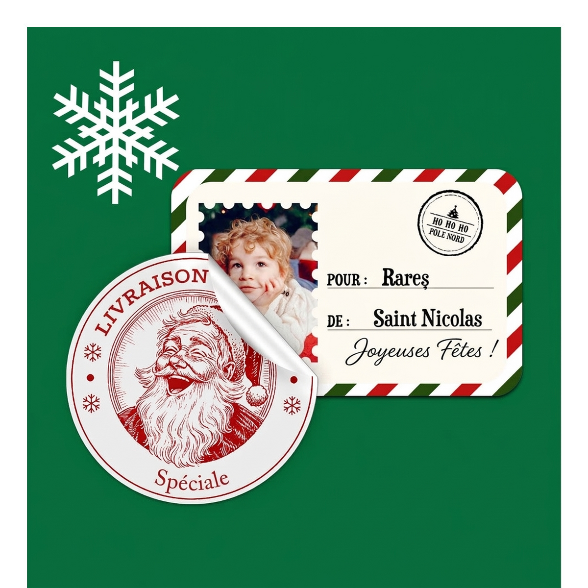 Autocollants et étiquettes autocollantes personnalisées de Saint-Nicolas