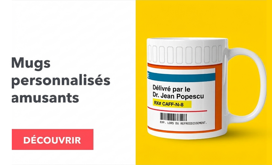 Tasses avec des messages amusants