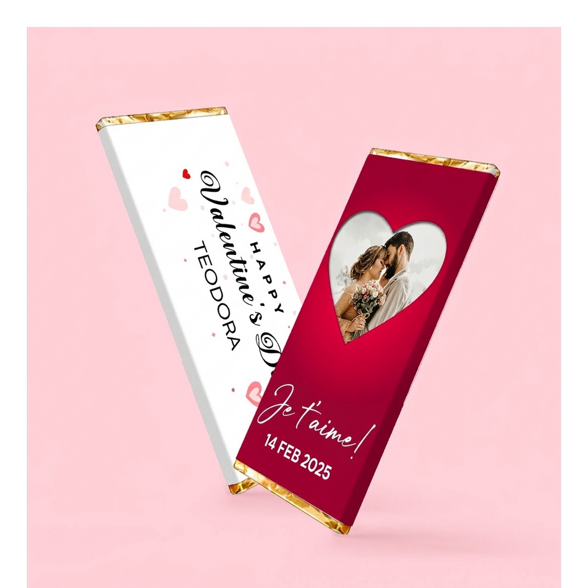 Mini-tablettes de chocolat pour la Saint-Valentin