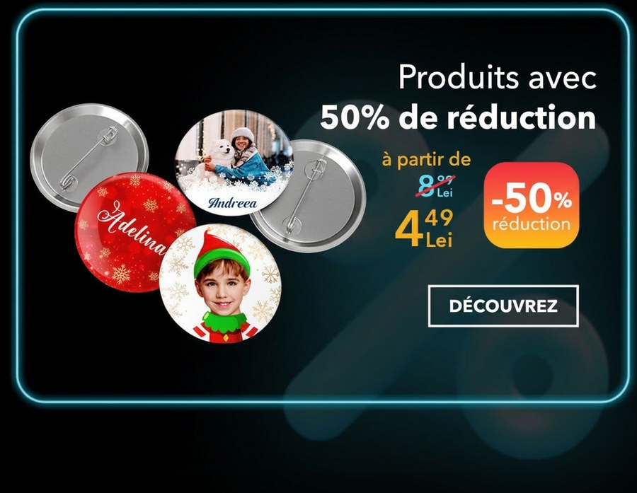 Cadeaux personnalisés à -50 % - Black Friday