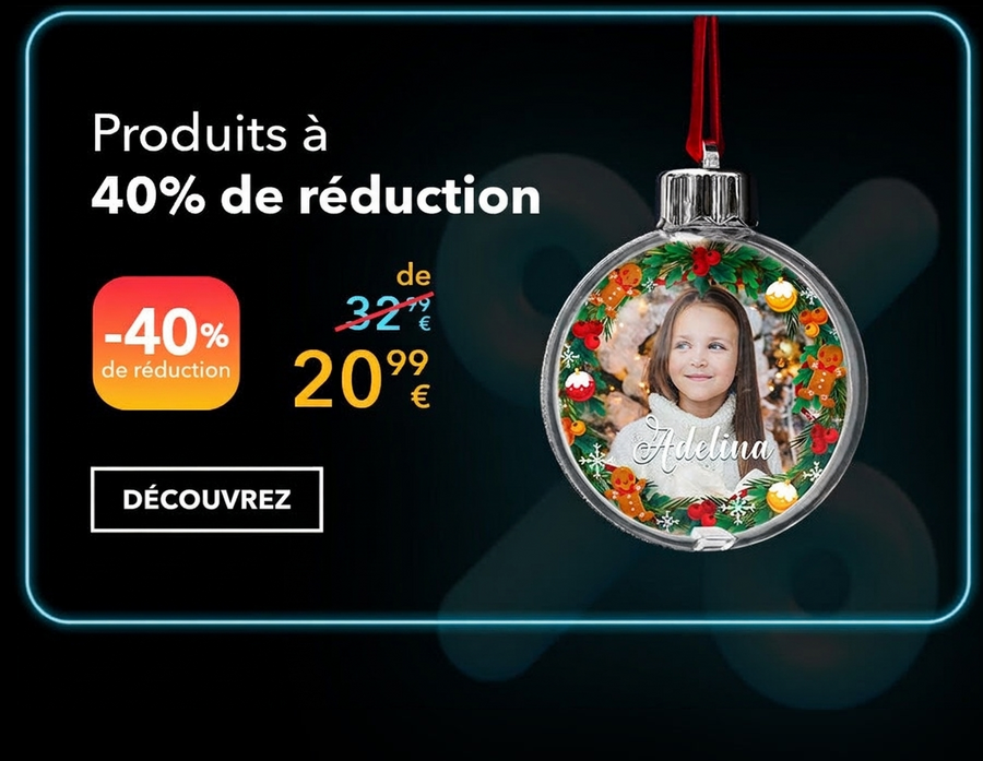 Cadeaux personnalisés à -40 % - Black Friday