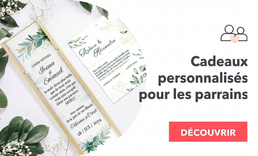 Cadeaux pour les parrains et marraines de mariage