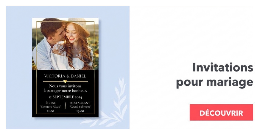 Invitations de mariage personnalisées