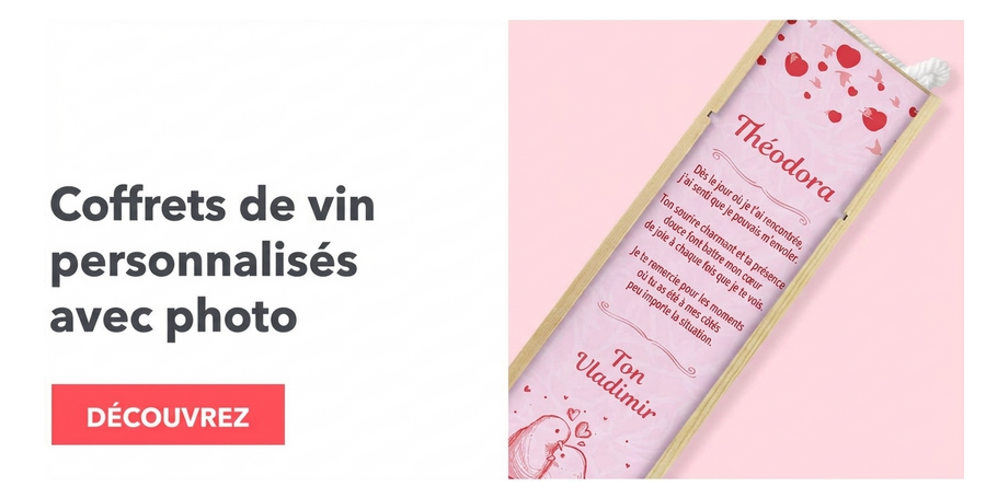 Boîtes à vin personnalisées avec photo