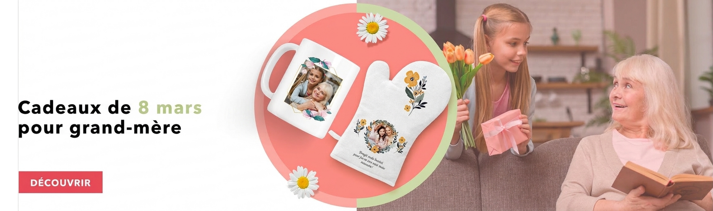 Cadeaux personnalisés pour le 8 mars destinés à la grand-mère