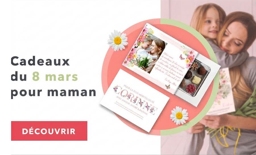 Cadeaux personnalisés pour le 8 mars, pour maman