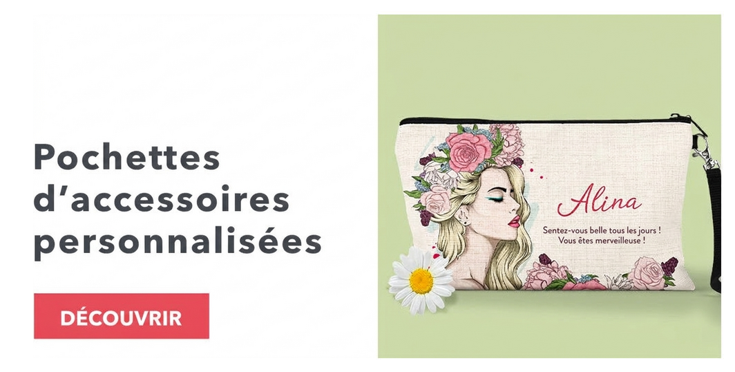 Petites pochettes personnalisées pour accessoires
