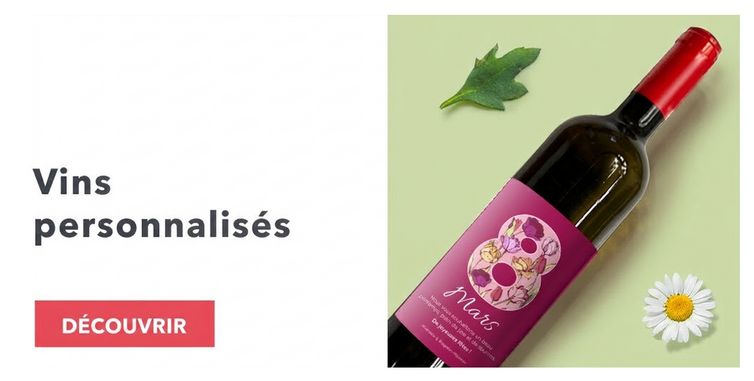 Vins personnalisés pour le 8 mars