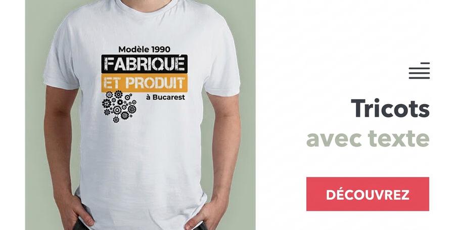 T-shirts personnalisés avec un texte