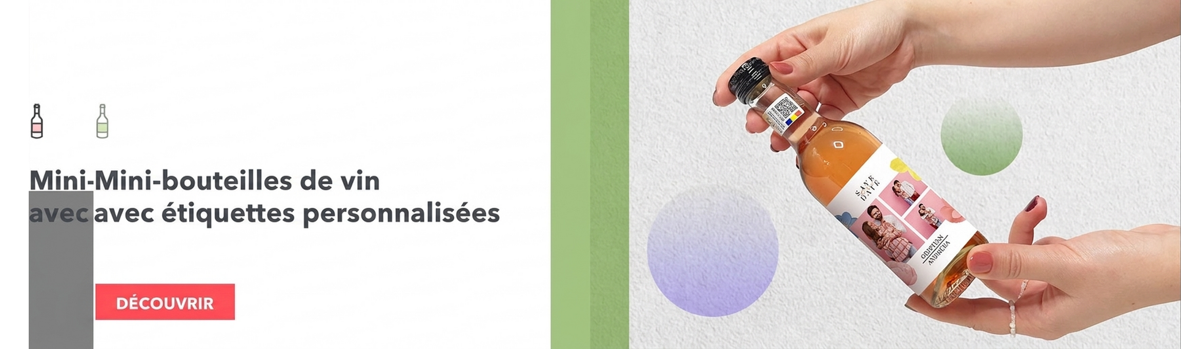 Mini-bouteilles de vin personnalisées