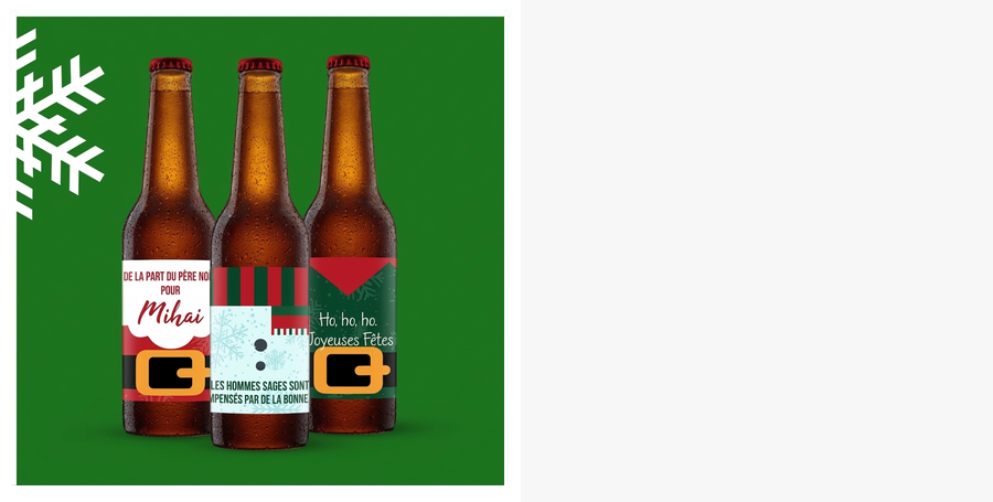 Bière de Noël personnalisée