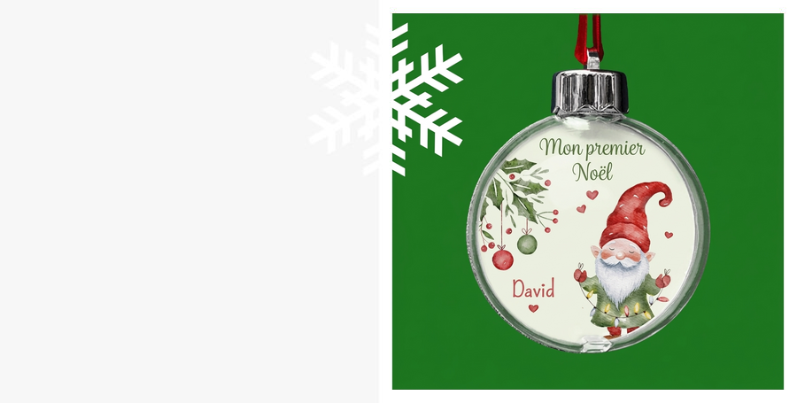 Boules de Noël personnalisées