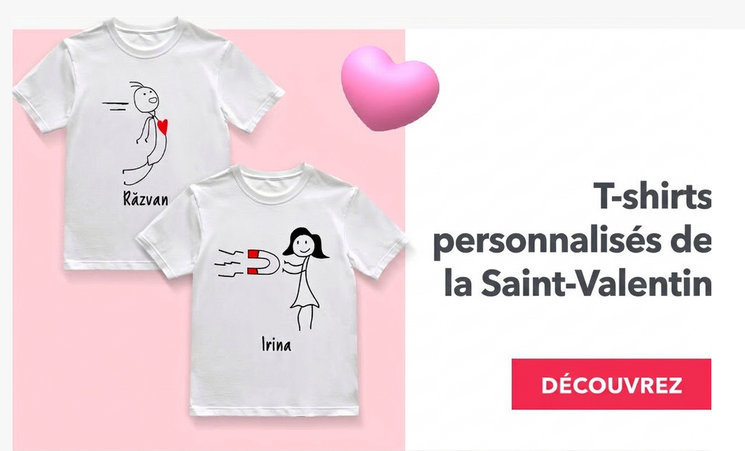 T-shirts pour la Saint-Valentin