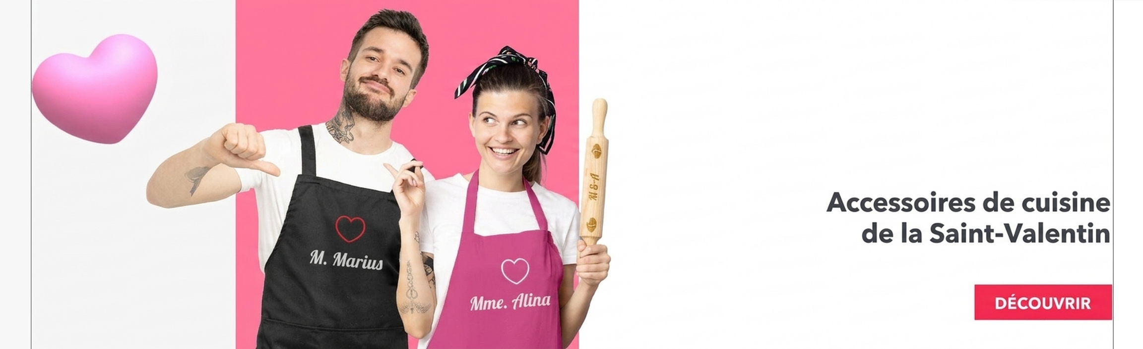 Accessoires de cuisine pour la Saint-Valentin