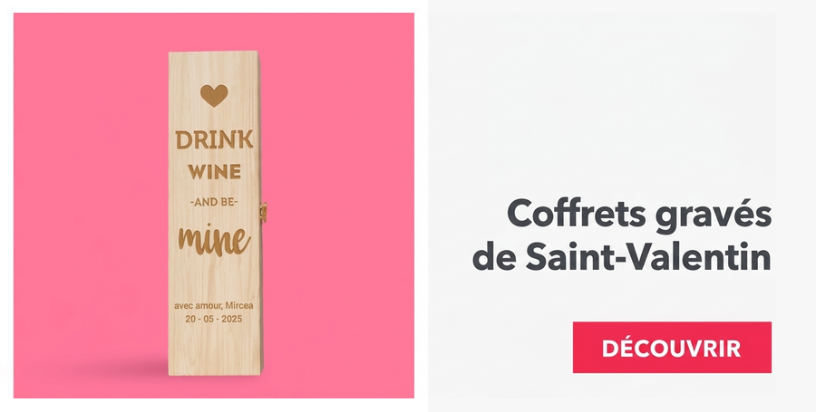 Boîtes gravées pour la Saint-Valentin