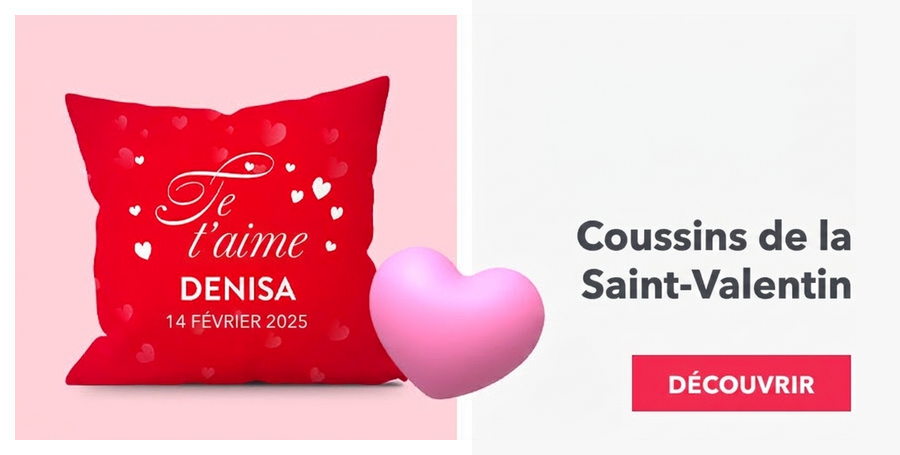 Coussins pour la Saint-Valentin