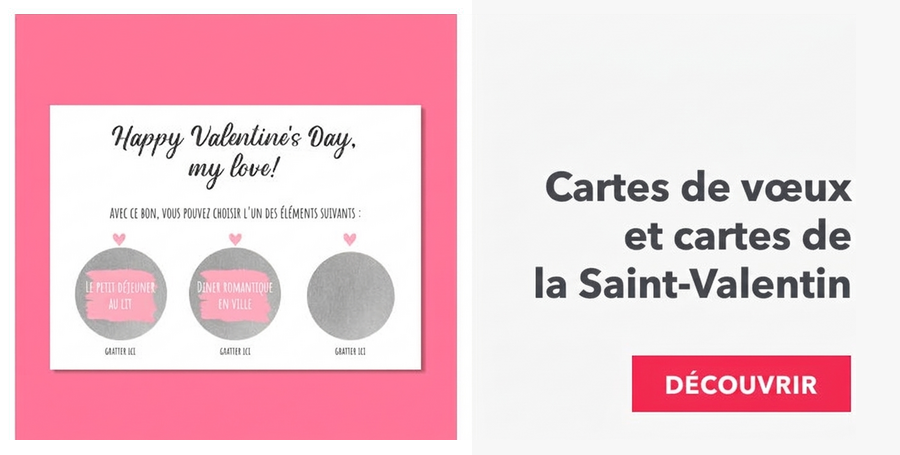 Cartes de vœux, aimants et cartes pour la Saint-Valentin