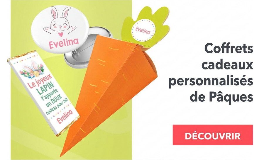Coffrets cadeaux personnalisés pour Pâques