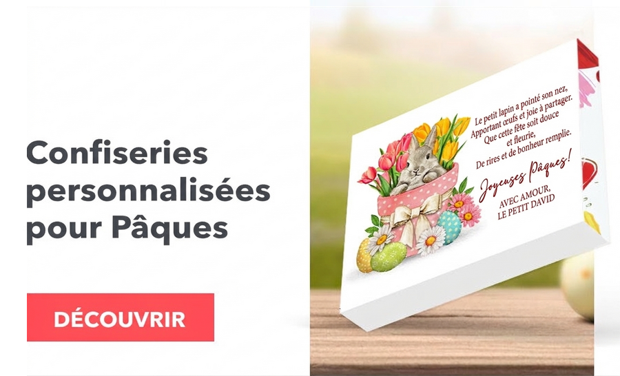 Confiseries personnalisées pour Pâques