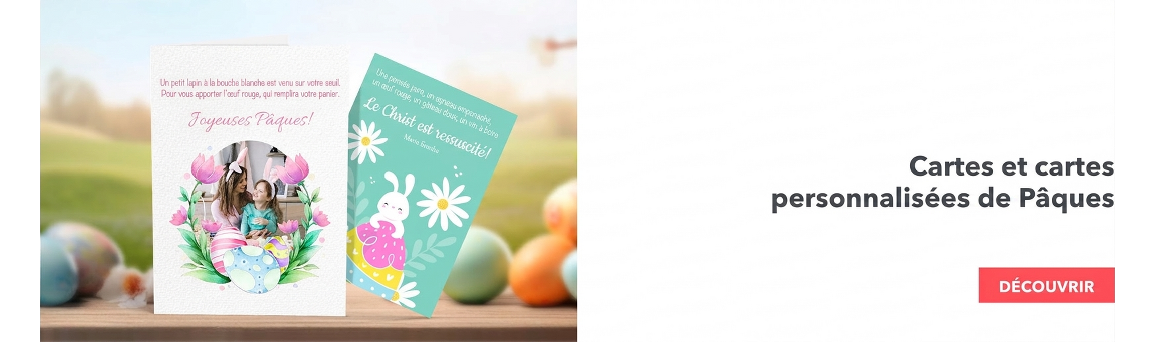 Cartes de vœux et cartes personnalisées pour Pâques